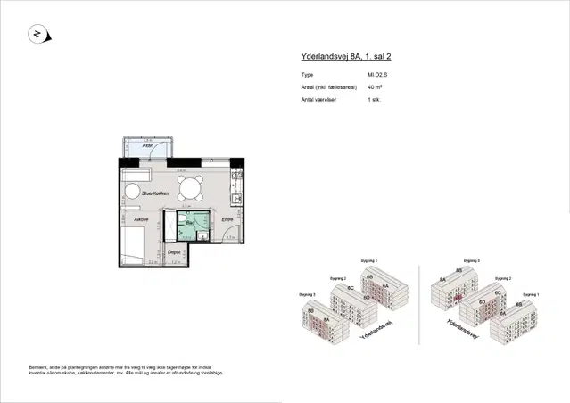 apartment Fully furnished 1.5-room apartment near Amager Strand