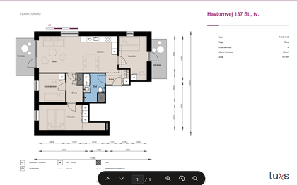 Visual presentation of the listing