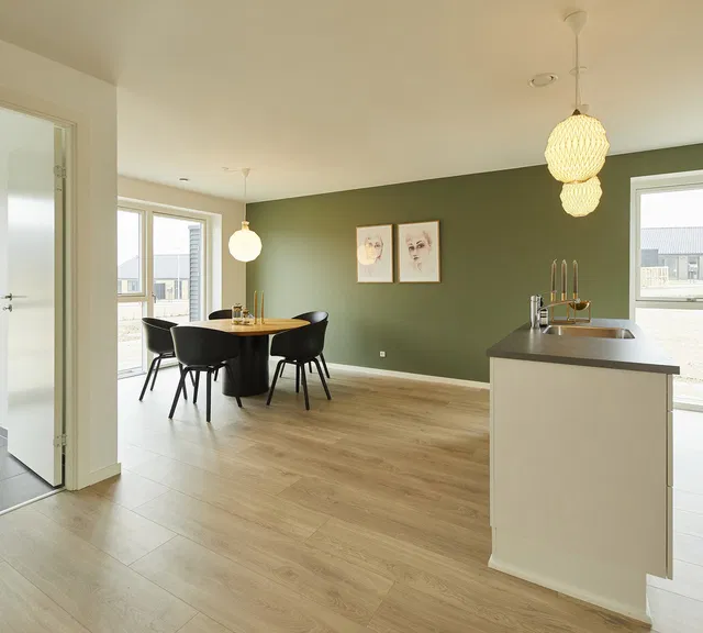 townhouse Moderne 3-værelses dobbelthus med egen have i Give
