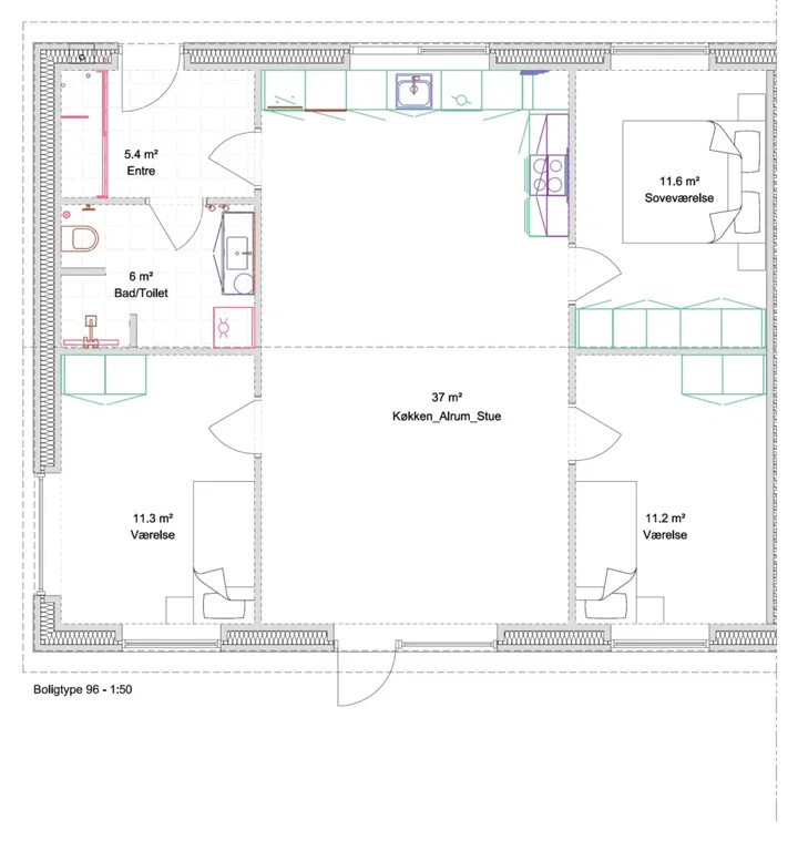4-room townhouse on Gymnasiebakken in Tørring - Gymnasiebakken, Tørring - 0