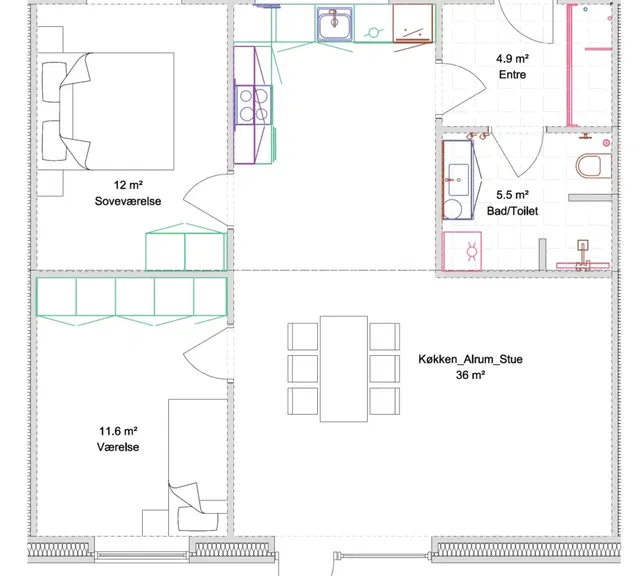 townhouse New 3-room townhouse on Gymnasiebakken in Tørring