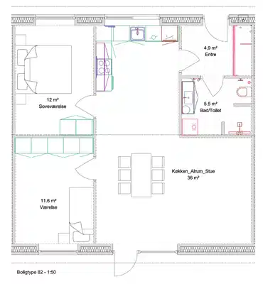townhouse New 3-room townhouse on Gymnasiebakken in Tørring