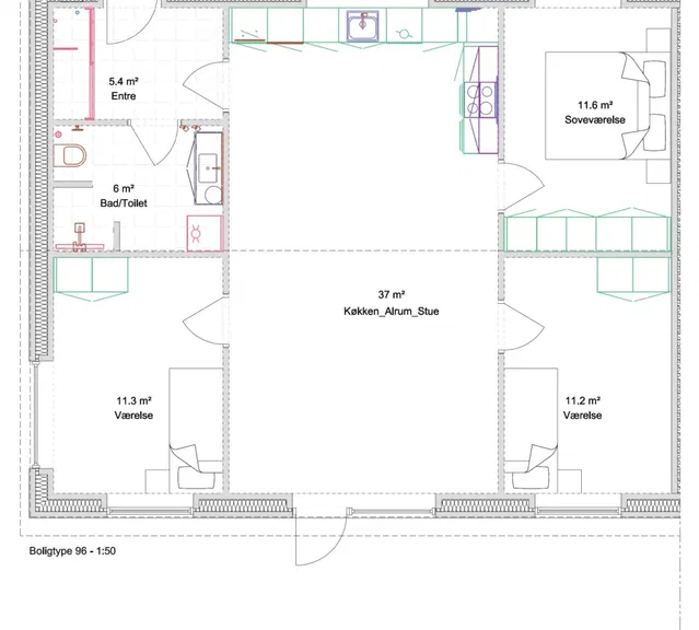 townhouse 4-room townhouse on Gymnasiebakken in Tørring