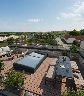 townhouse Rækkehus med 50 m² tagterrasse i naturskønne omgivelser