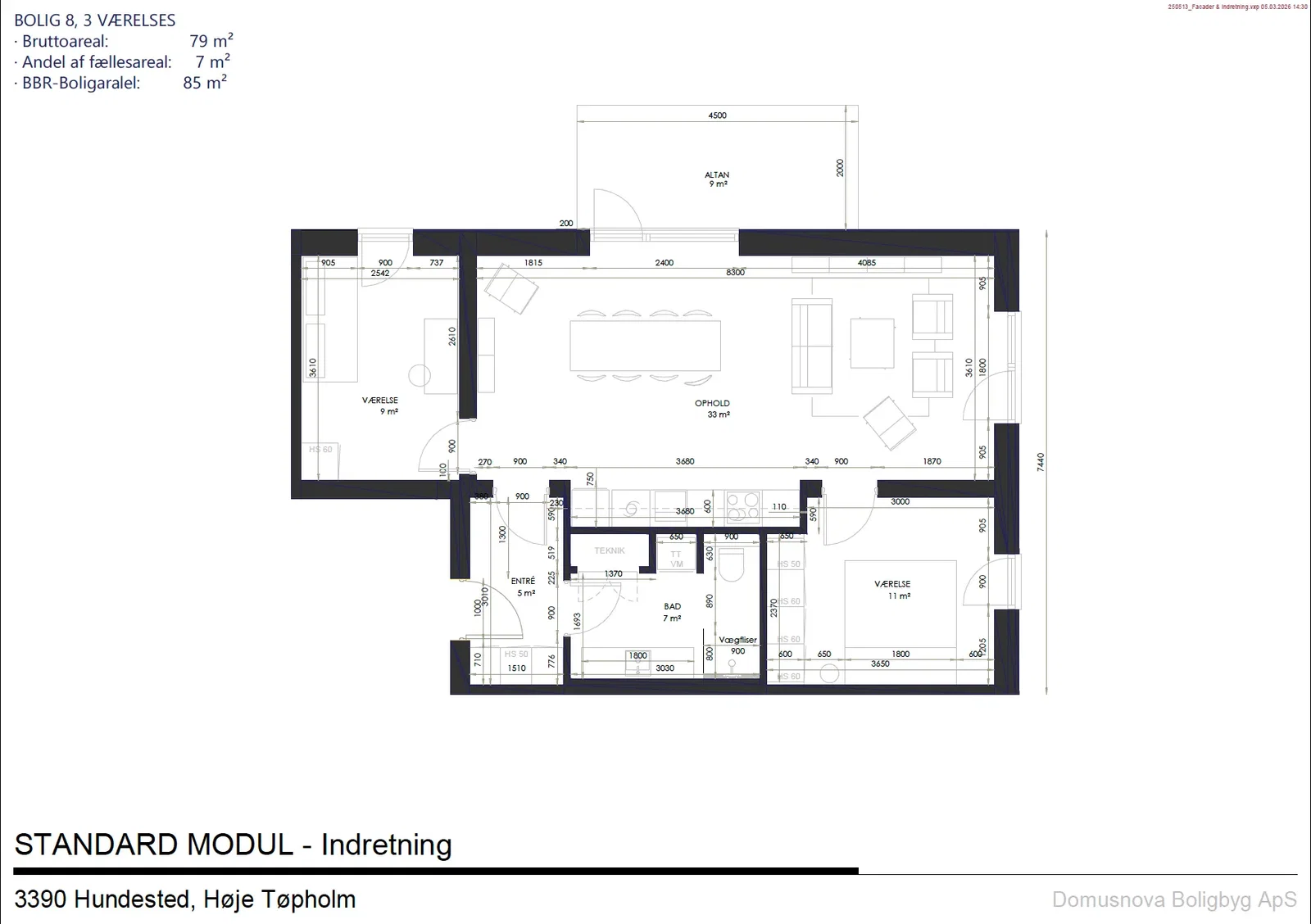 Visual presentation of the listing