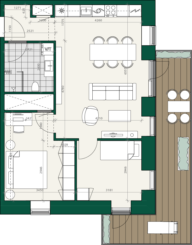 apartment Modern Apartment with Balcony and Electric Car Charging Station