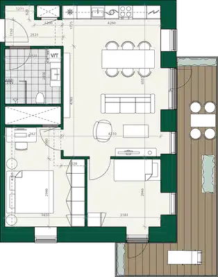 apartment Modern Apartment with Balcony and Electric Car Charging Station