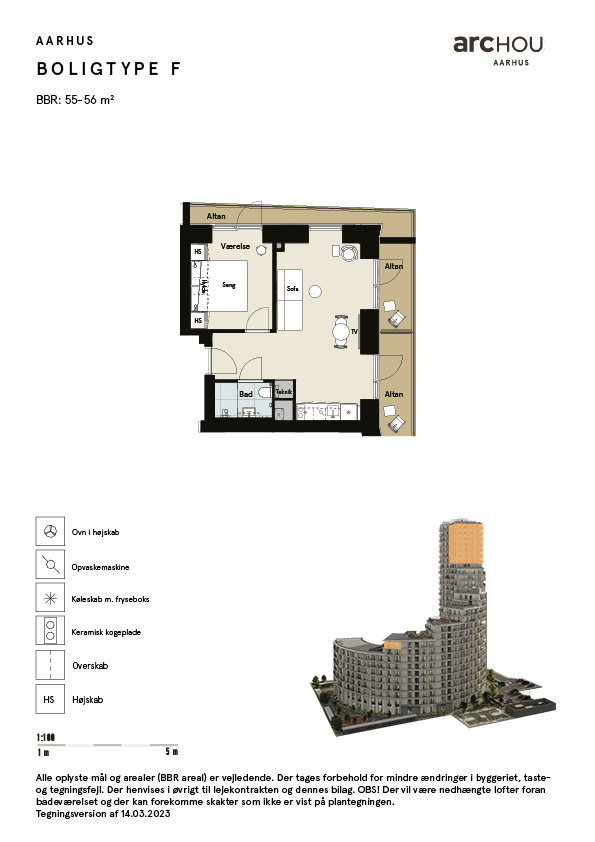 Visual presentation of the listing