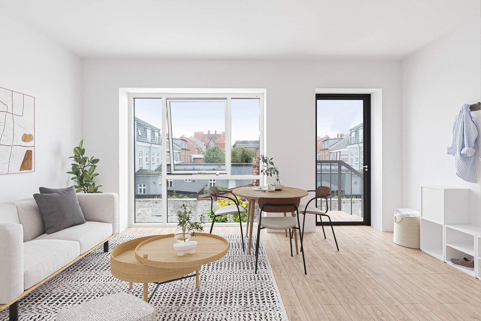 apartment Lys lejlighed med privat terrasse og depotrum