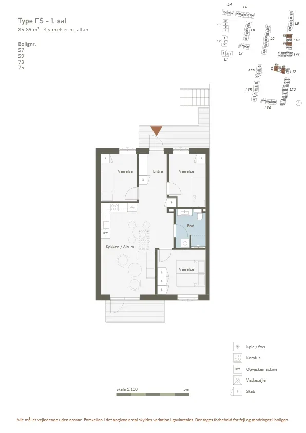 Visual presentation of the listing