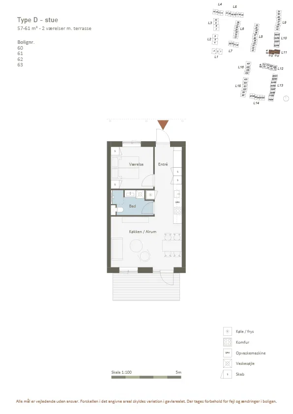 Visual presentation of the listing