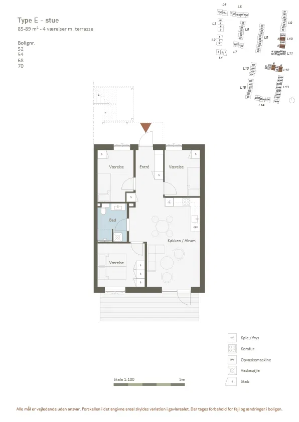 Visual presentation of the listing