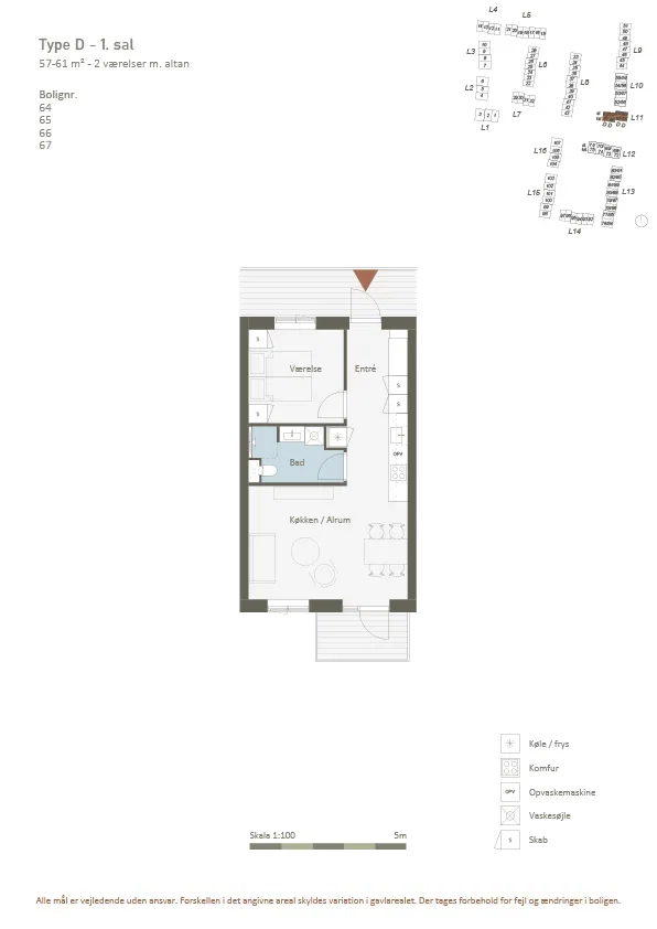 Visual presentation of the listing