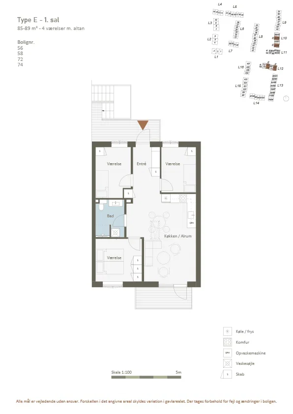 Visual presentation of the listing