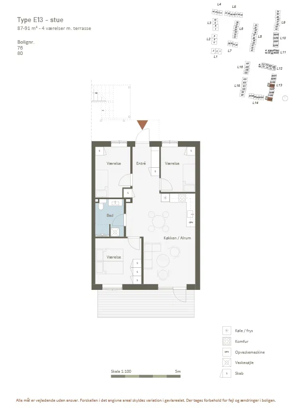 Visual presentation of the listing