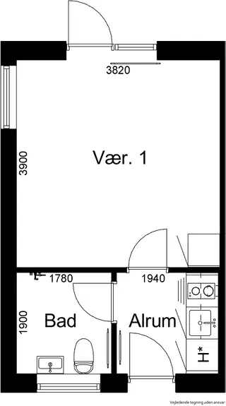 apartment Ungdomsbolig i Aabenraa