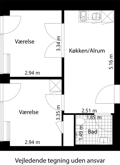 2-room apartment in Valby - Mutzuvej, Valby - 4