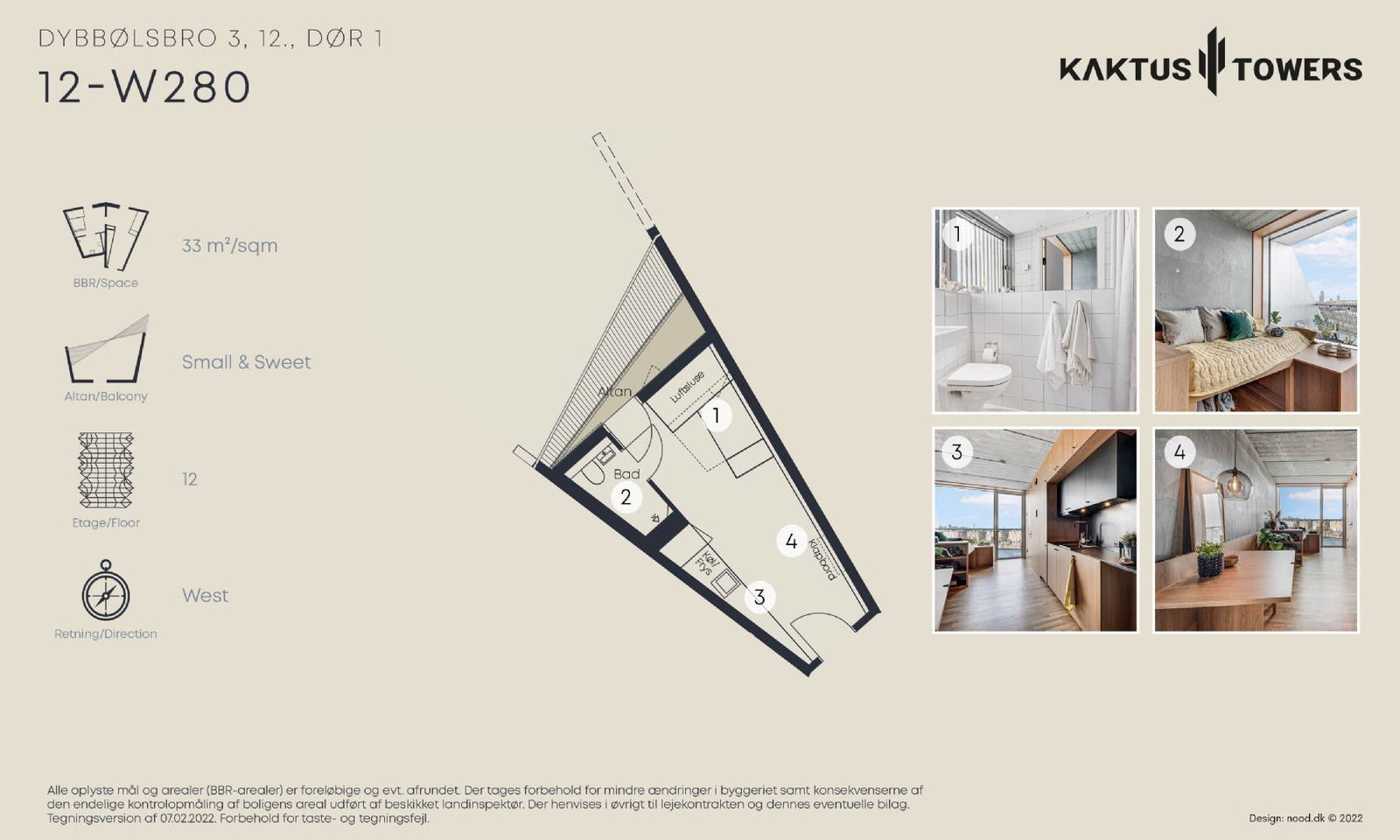 Visual presentation of the listing