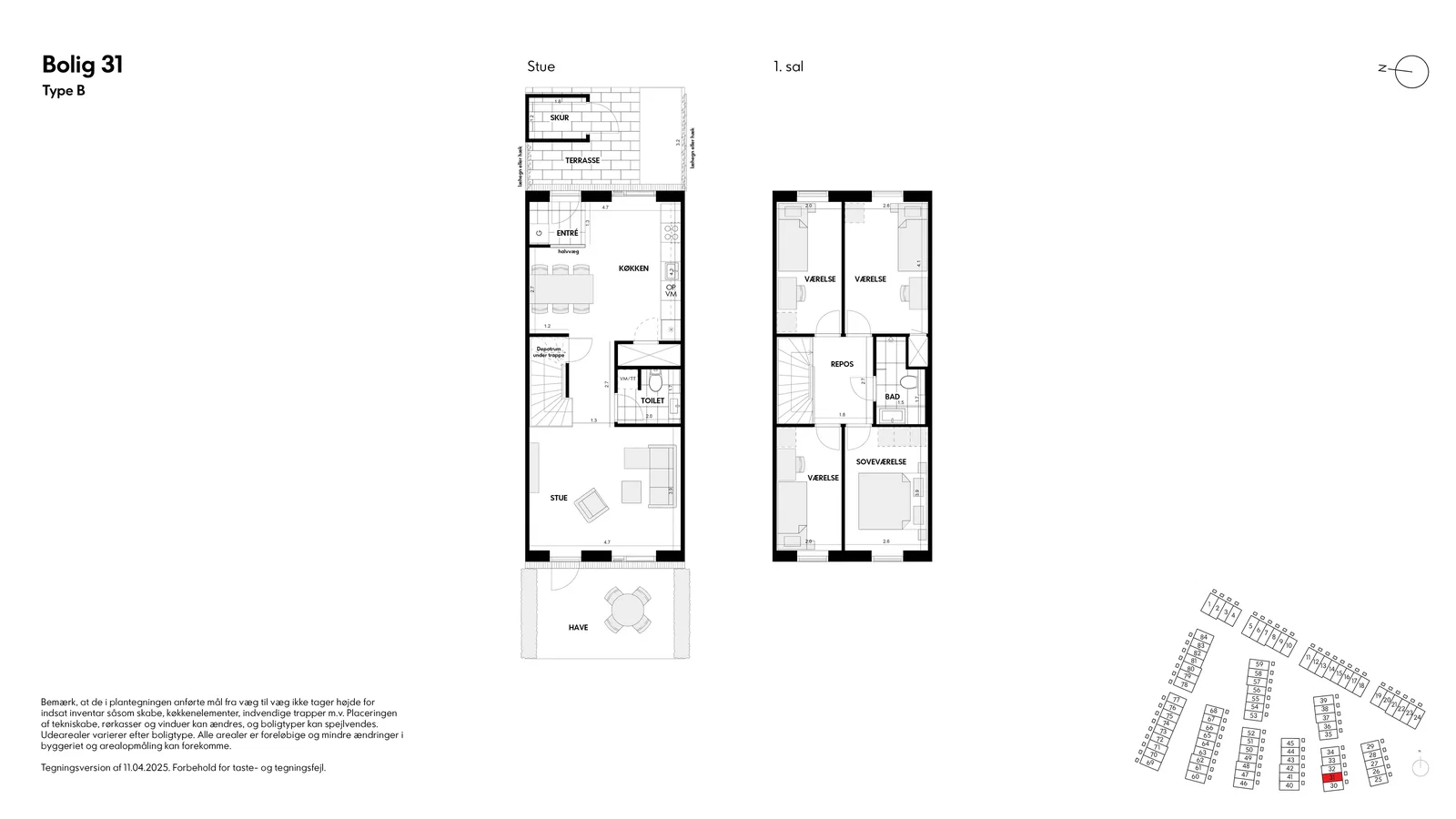 Visual presentation of the listing