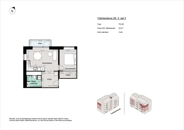 apartment Nybygget 2-værelses nær Amager Strandpark