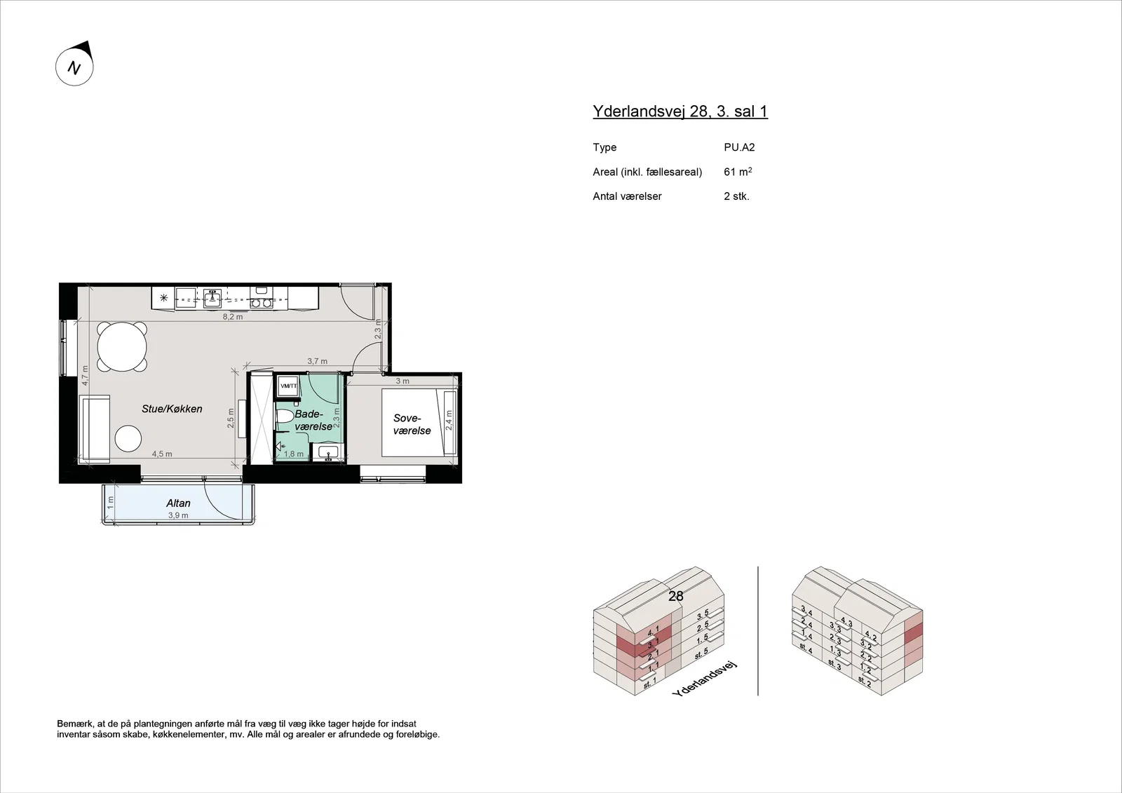 apartment Nybygget 2-værelses nær Amager Strandpark