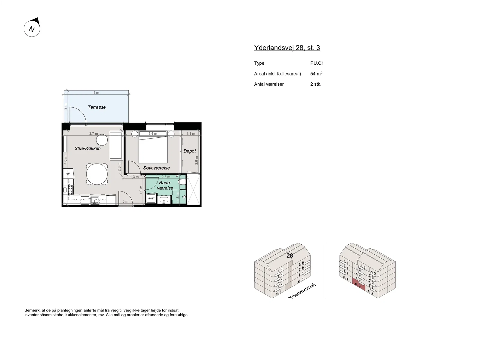 apartment Nybygget 2-værelses nær Amager Strandpark