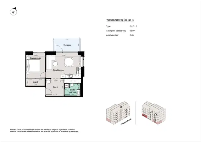 apartment Nybygget 2-værelses nær Amager Strandpark