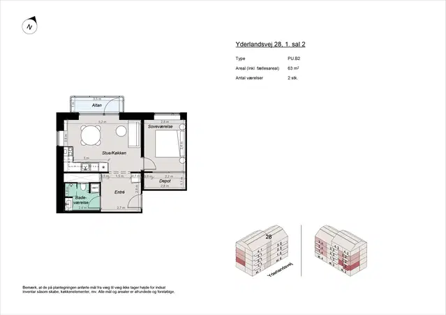 apartment Nybygget 2-værelses nær Amager Strandpark