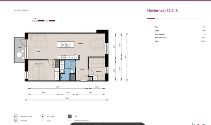 Visual presentation of the listing