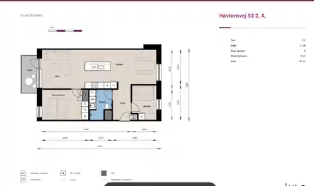 apartment Rummelig 3-værelses lejlighed, 87 m² i Hedehusene