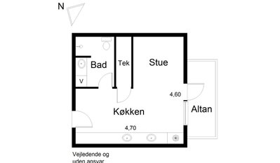 Studenterhybel med sydvendt altan i Risskov - Møllehatten, Risskov - 4