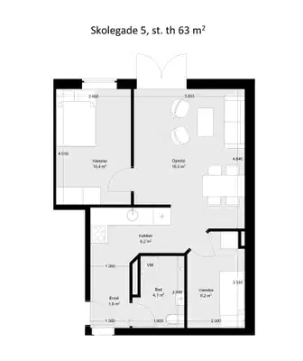 apartment Skolegade 5, st. th.