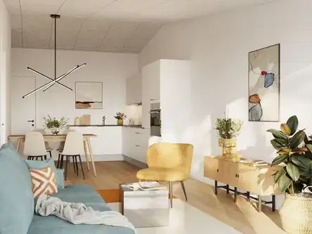 townhouse Hyggeligt 3-værelses rækkehus med terrasse og skur