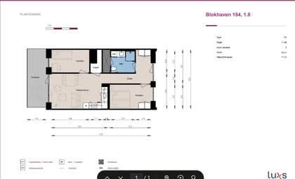 Visual presentation of the listing