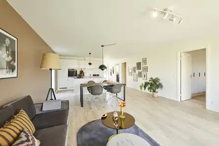 townhouse Moderne dobbelthus i Give med have og to p-pladser