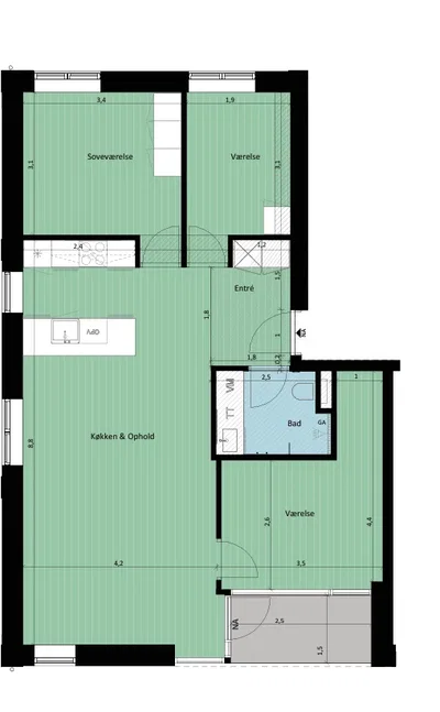 Bright 2-4 bedroom apartment in Malling - Fiskbæk Allé, Malling - 1