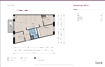 Visual presentation of the listing