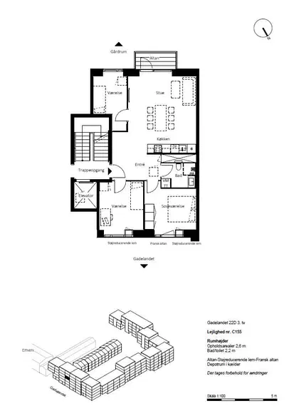 apartment Bright apartment with balcony and elevator in Kobbelvænget
