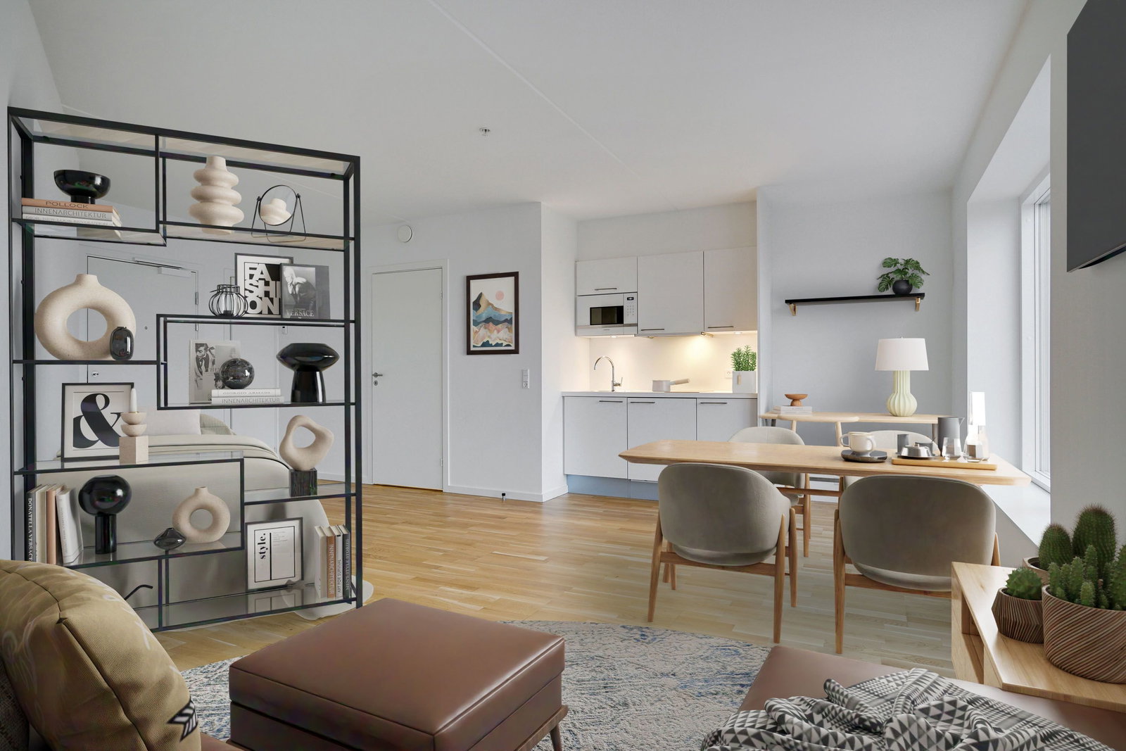 apartment Lys 1-værelses med udsigt i Valby