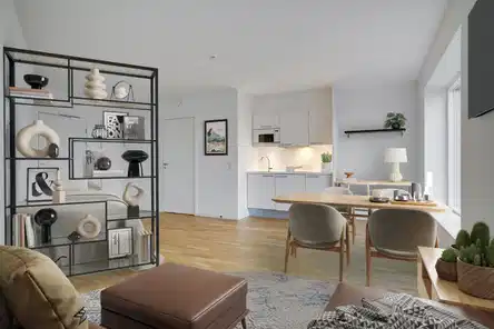 apartment Lys 1-værelses med udsigt i Valby