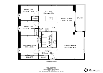 Visual presentation of the listing