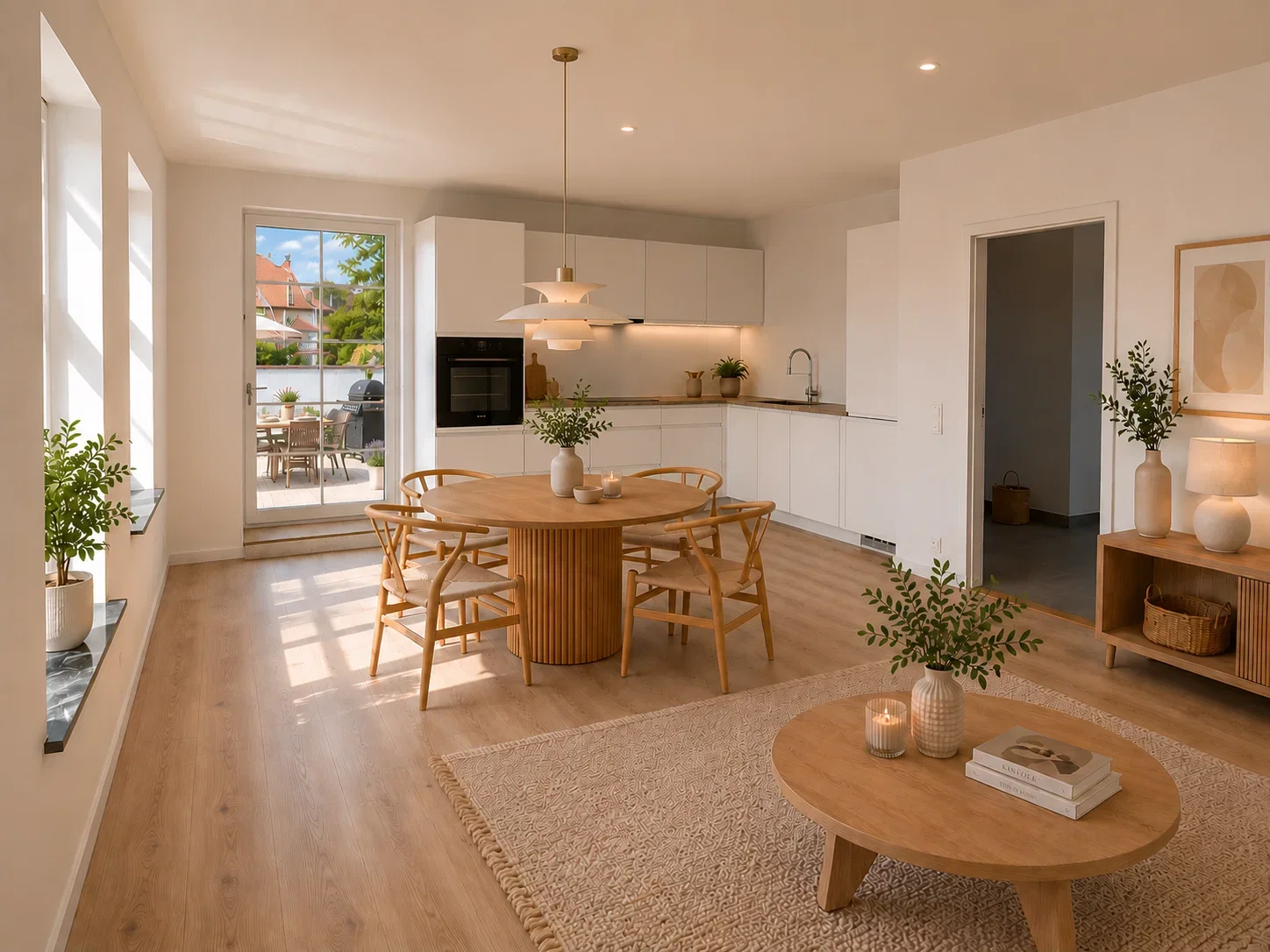 apartment Renovated apartment in Ølsted with a large terrace