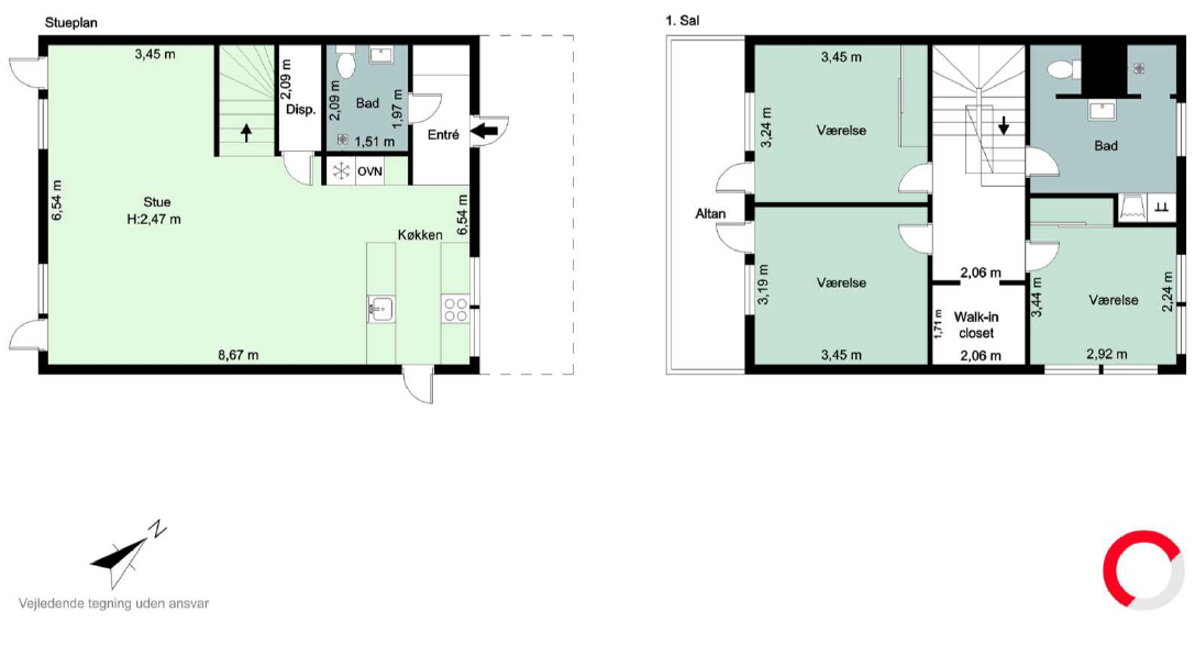Visual presentation of the listing