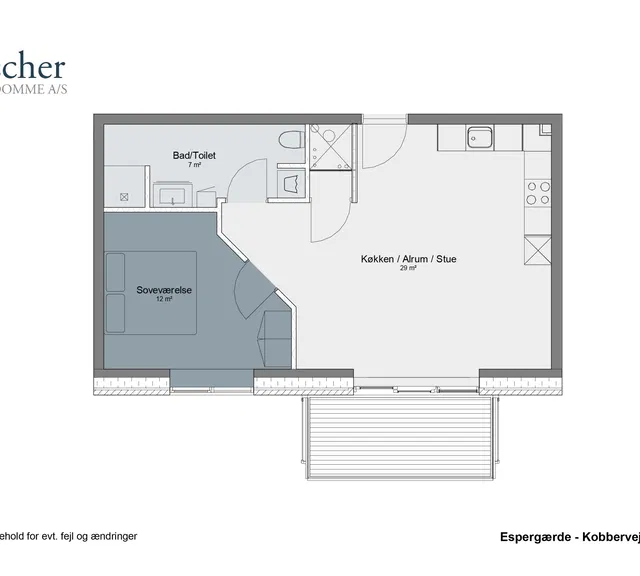 apartment Bright, Beautiful 2-Room Apartment with Large Balcony