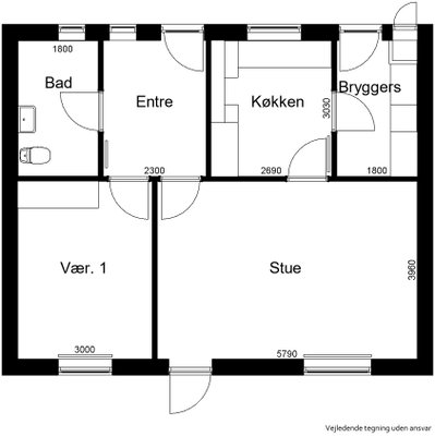 2-værelses townhouse i Roslev - Fjordager, Roslev - 1