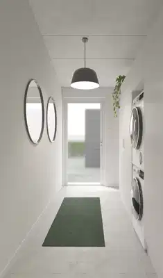 townhouse Lys bolig med åbent køkken og terrasseadgang
