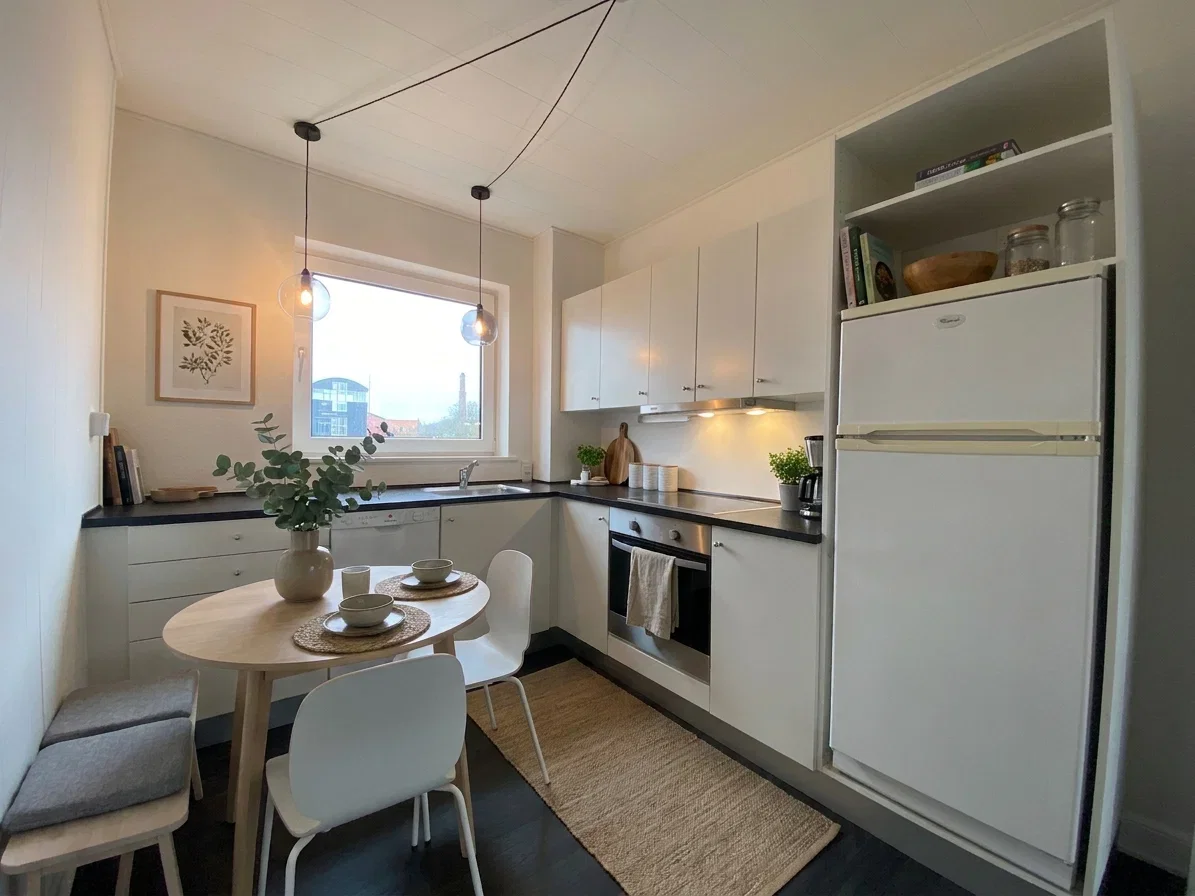 apartment Bright 2-room apartment of 63 m2 with eat-in kitchen, dishwasher and parking in the courtyard