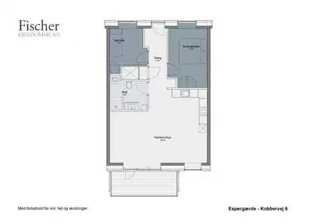 apartment Flot lys 3værelses penthouse med altan og stor tagterrasse