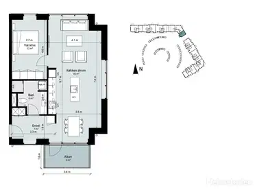 Visual presentation of the listing
