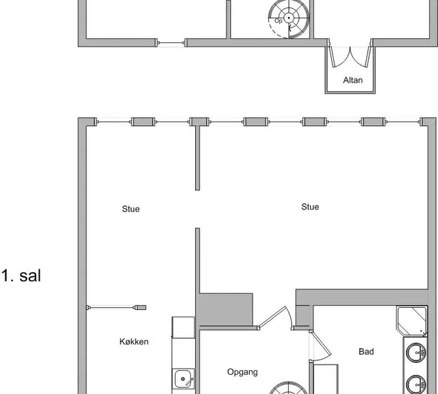 apartment Stor 5-værelses lejlighed på Bagergade